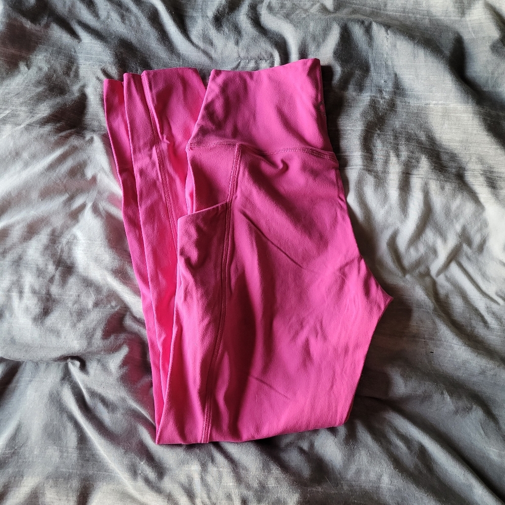 Curves And Combatboots Hot Pink NKD Leggings With Pockets Med